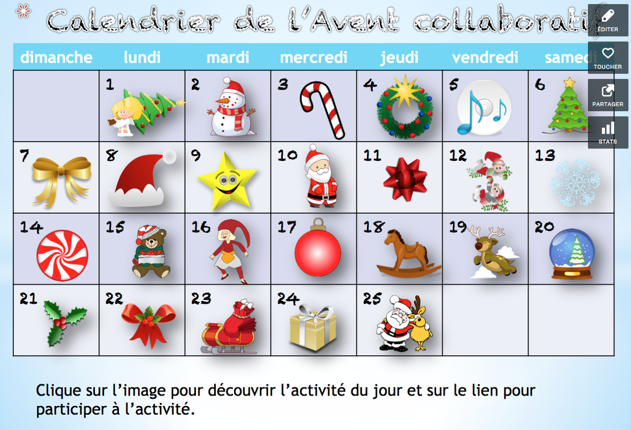 Calendrier De L'Avent Collaboratif - Brigitte Prof